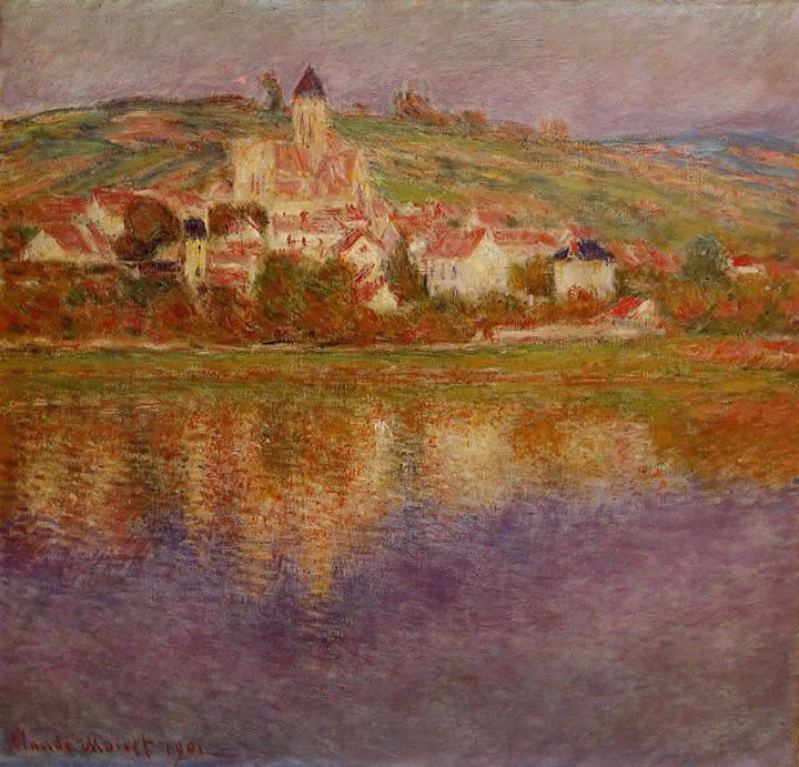 Claude Monet Vetheuil Pink Effect